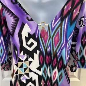Tricia Fix Vibrant Geometric Print Dress XS